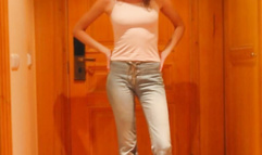 Blond amateur wife teasing at home