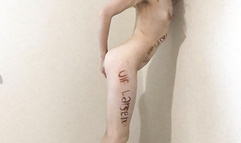 Skinny amateur gf posing naked